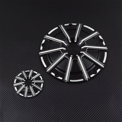 Motorcycle CNC 5 Holes Engine Derby Timer Timing Cover Black For Harley Touring Road Glide Heritage Softail Fat Boy FLSTF Dyna