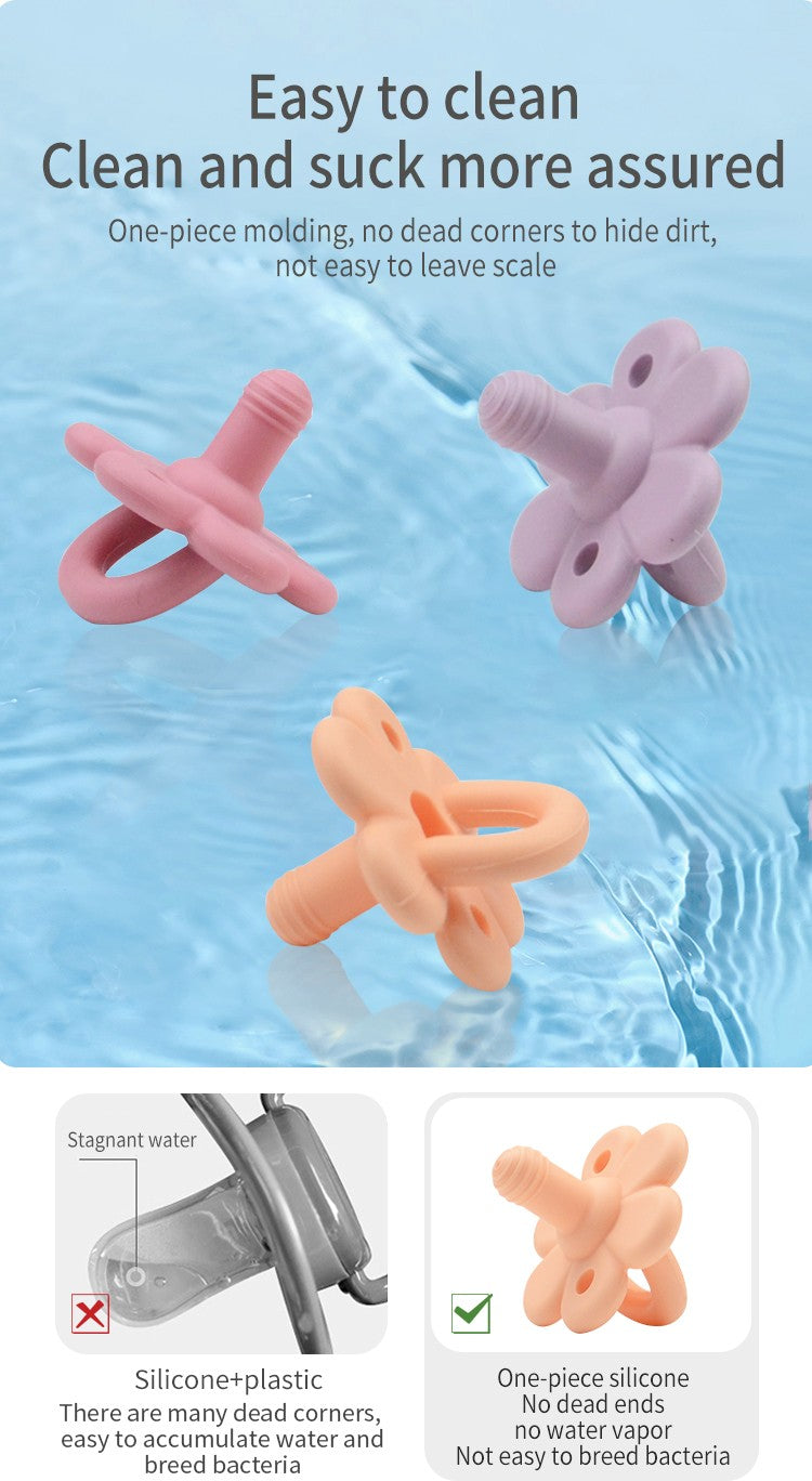 TYRY.HU Baby Newborn Soft Food Silicone Nipple Infant Safe Circle Type Nipples Toddler Pacifier Kids Teether Toy For Boy Girls