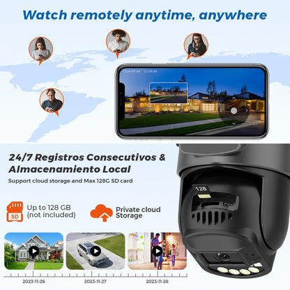 10MP PTZ IP Camera 8MP 5K Outdoor Dual Lens Dual Screen 5G WIFI Camera AI Tracking Security Protection CCTV Surveillance Camera