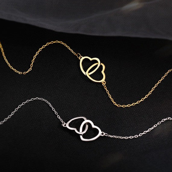 2Pcs/Set Simple Puzzle Heart Matching Pendant Couple Matching Necklace Couple Good Friends Ladies Men Hip Hop Sweater Chain