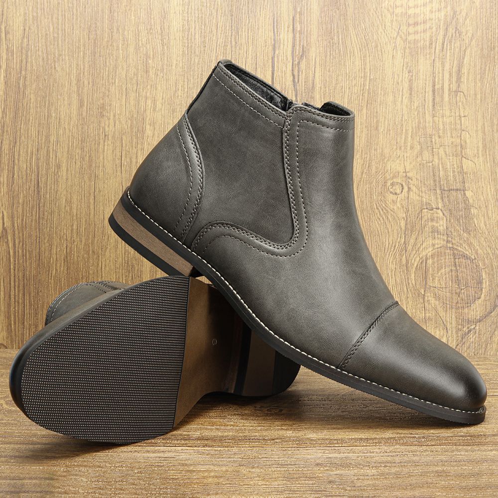 Botas Masculinas Confortáveis Moda 2025 Botas de Couro de Marca