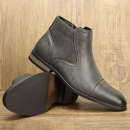 Botas Masculinas Confortáveis Moda 2025 Botas de Couro de Marca