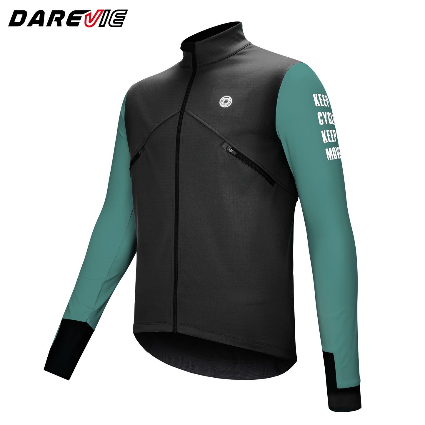 DAREVIE Cycling Men's Jacket WindProof Fleece Pro Cycling Jackets Longsleeve Warm Soft Brushed Pro Breathable Bicycle Clothing