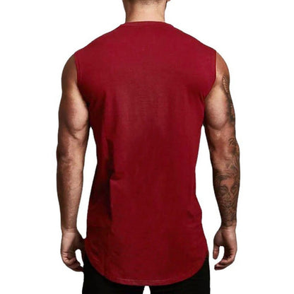 Mens Running Sport Vests Cotton Workout Sleeveless Summer Shirts Gym Bodybuilding Tank Tops Fitness Muscle Breathable Clothing