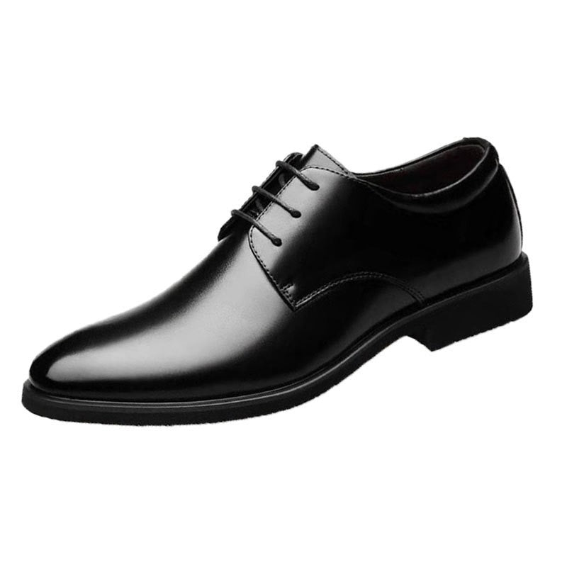 2025 Male Business Formal Wear Casual Shoe Men's Breathable Leather Shoes Black Soft Leather Soft Bottom Spring Best Man Homme