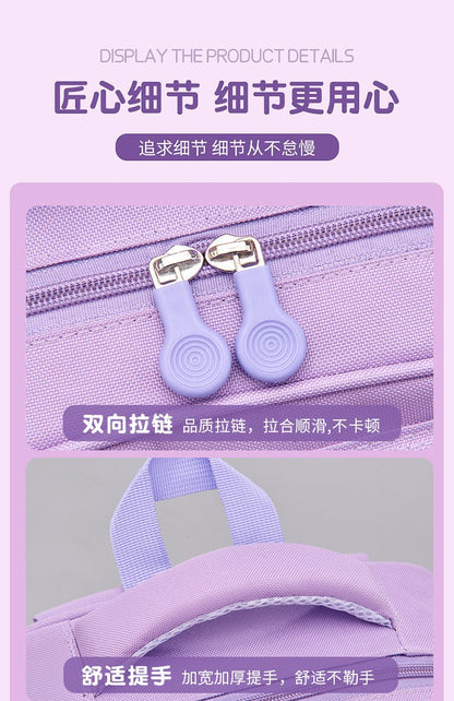 Mochila infantil de grande capacidade estilo britânico para meninas do ensino fundamental, leve, que reduz o peso e protege a coluna vertebral