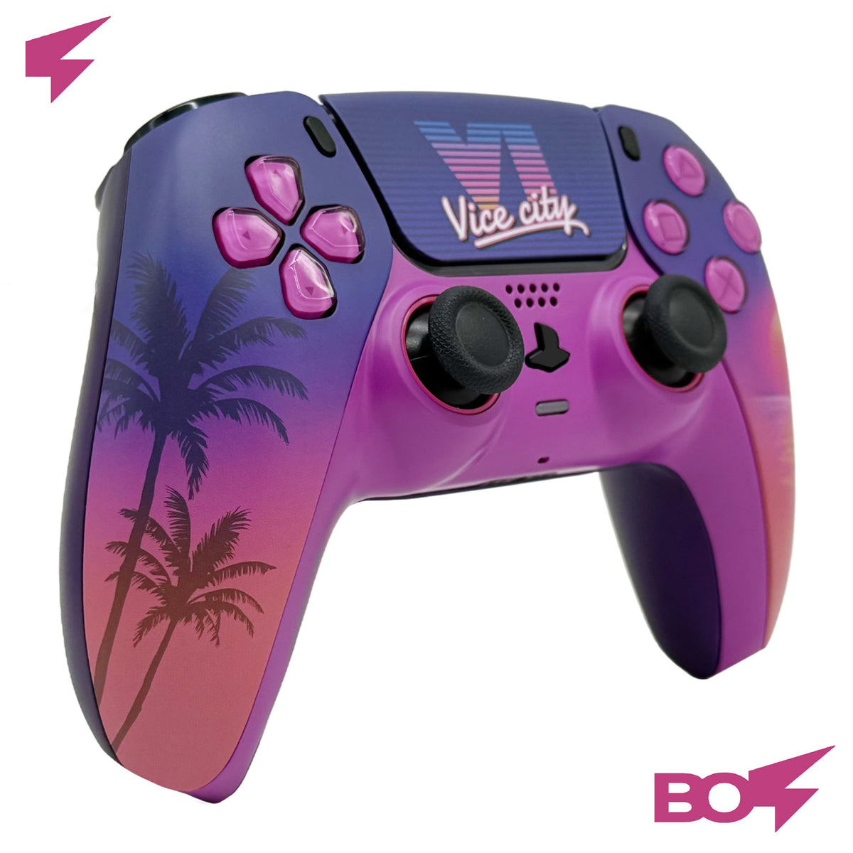 Sunset City PS5 Controller Shell Faceplate Cover with Touchpad Replacement for DualSense BDM-010 to BDM-060
