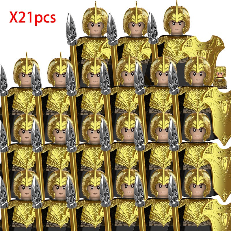 Lord of the Rings Elfos Orcs Exército Anões Rohan Mini Bonecos de Ação Blocos de Montar Brinquedos para Crianças Presente de Aniversário