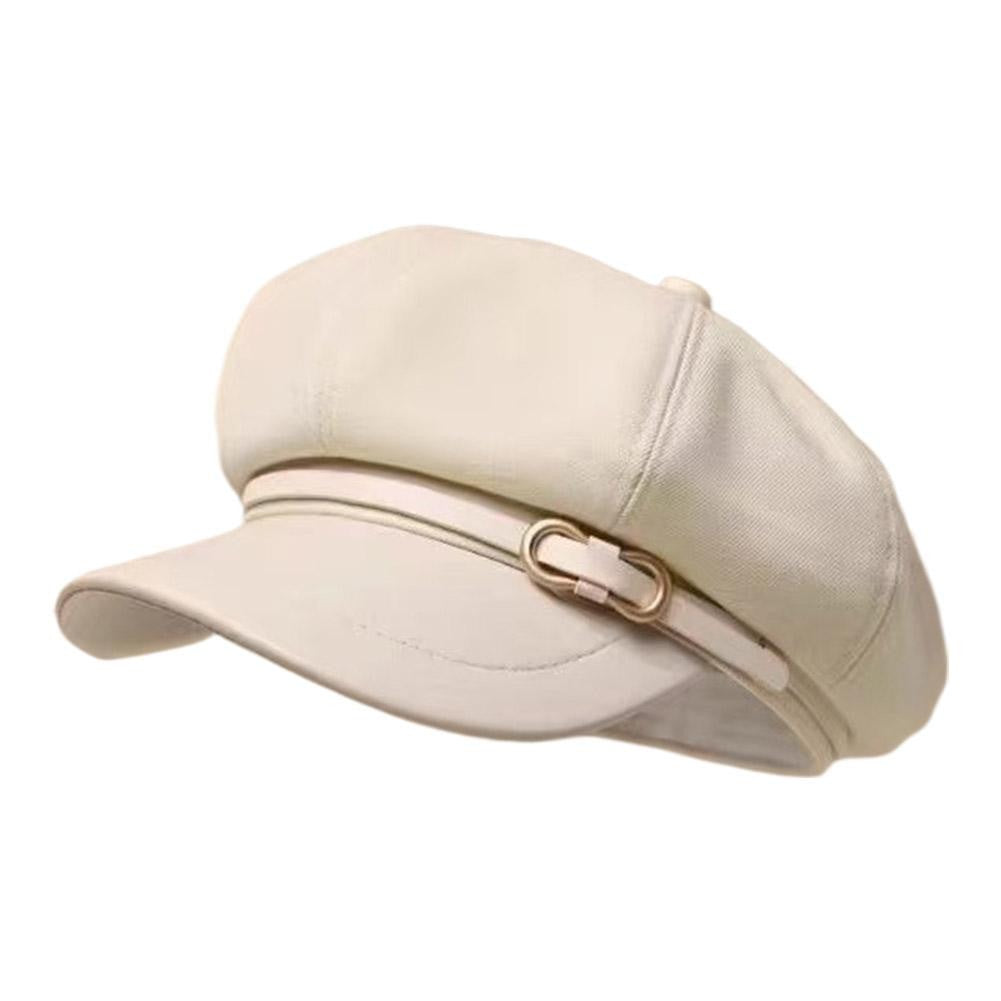 Retro British Style Beret for Women, Versatile Octagonal Newsboy Cap for Big Head Circumference Spring Autumn Hat