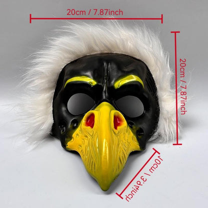 Halloween Cosplay Scary Eagle Face Mask NPC Funny Prank Scare Headgear For Party Ball Costume Prop Ideal For Halloween