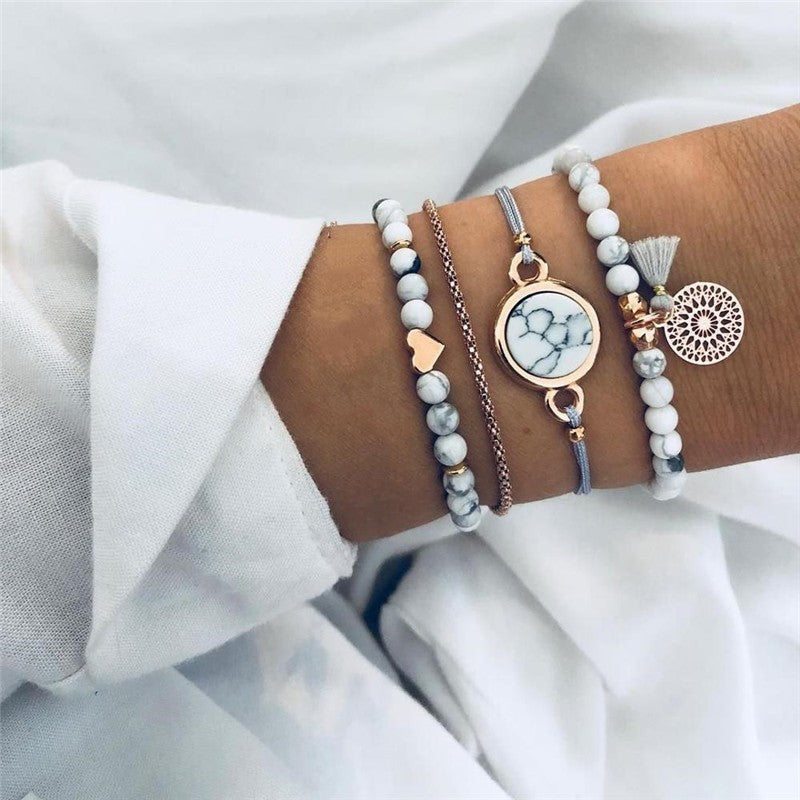 Conjunto de Pulseiras Femininas Corrente Cubana, Cor Dourada, Boho Retrô, Torção Grossa, Joias da Moda de Qualidade, 11 Peças, 2024