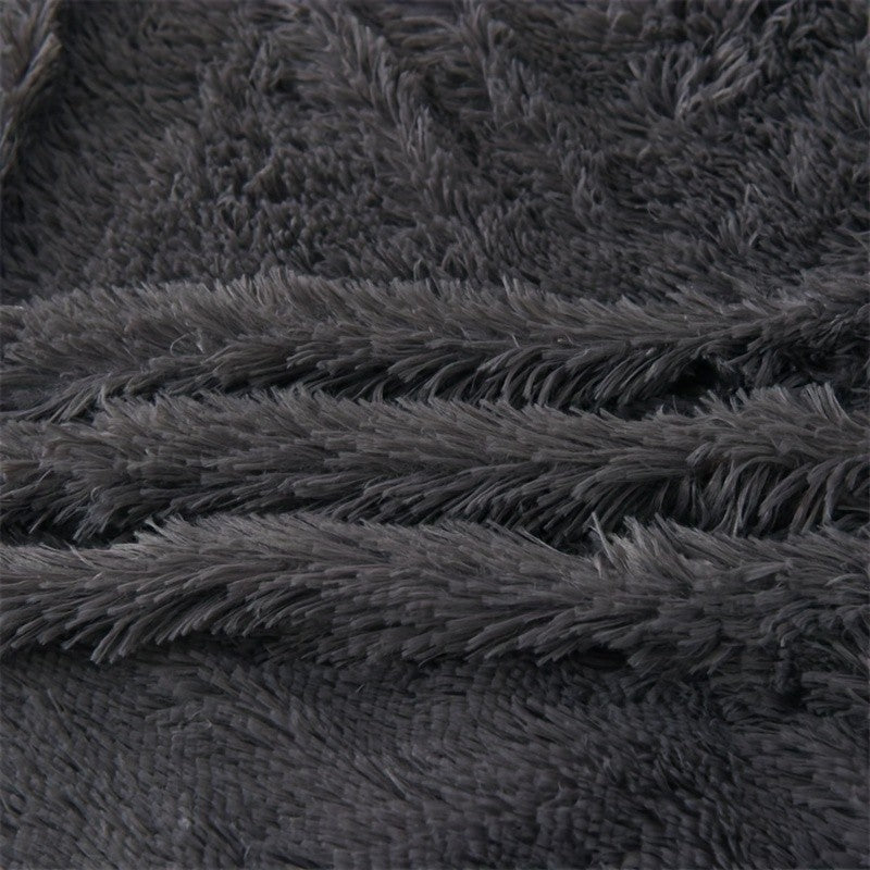 3PC Solid Plush Duvet Cover Comfortable Bedding 1 Duvet cover 2 Pillowcases Soft And Skin Friendly No Filling Four Seasons