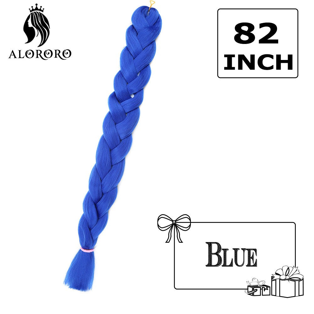 Cabelo Trançado Sintético Jumbo Alororo 82 polegadas Cabelo Falso Africano Fibra de Alta Temperatura Roxo Vermelho Extensões de Cabelo para Mulheres
