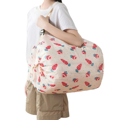 Large Foldable Shopping Bag Reusable Eco Bag Grocery Package Beach Toy Storage Bags Shoulder Cute Printing Pouch Tote Pouch