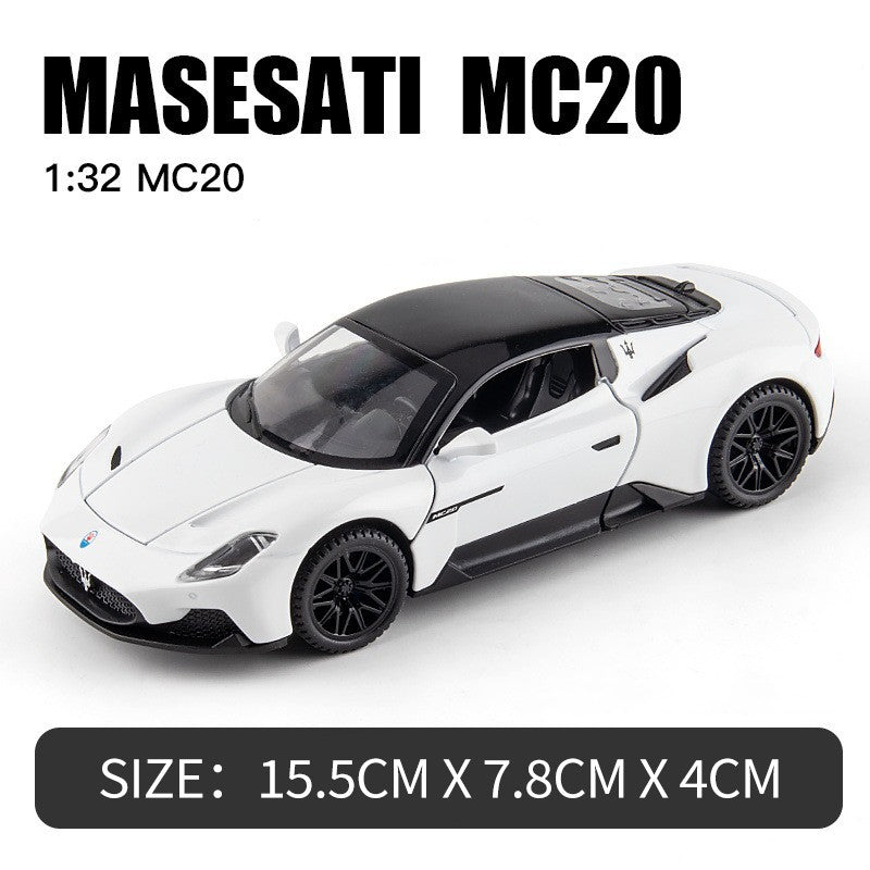 1:32 Maserati MC20 Coupé Liga Esporte Carro Fundido Miniatura Metal Carro Simulação Som e Luz Carro Brinquedo Para Meninos Velozes e Furiosos