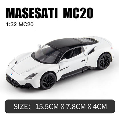 1:32 Maserati MC20 Coupé Liga Esporte Carro Fundido Miniatura Metal Carro Simulação Som e Luz Carro Brinquedo Para Meninos Velozes e Furiosos