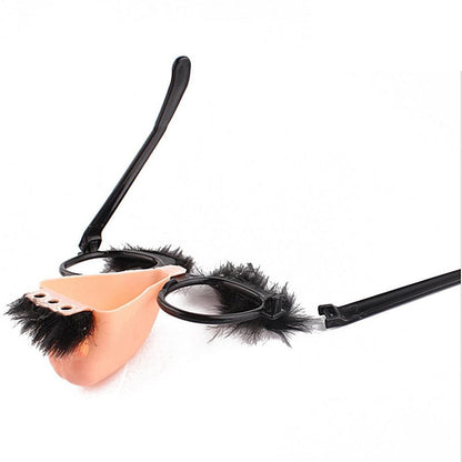 Big Nose Glasses with Eyebrows Mustache Silly Funny Photo Props Halloween Party Eyeglasses Novelty Prank for Birthday Party