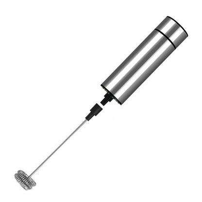 Stainless Steel Electric Milk Frother Kitchen Drink Foamer Mixer Stirrer Coffee Cappuccino Creamer Whisk Frothy Blend Egg Beater