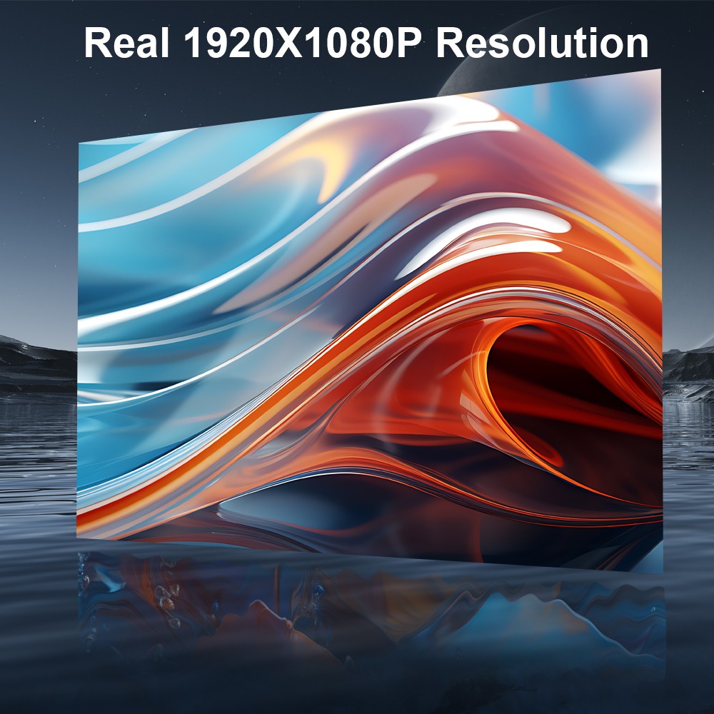 Projetor Smart 4K Magcubic Android 11 580 ANSI 1920*1080P Full HD Wifi6 BT5.0 Allwinner H713 com Controle de Voz para Home Theater