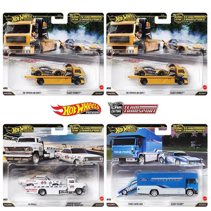 Hot Wheels FLF56-J Team Transport Series,Toyota GR Supra Impala Ford Capri GR5,1:64 Diecast Vehicle Collectible Toy Gift for Kid