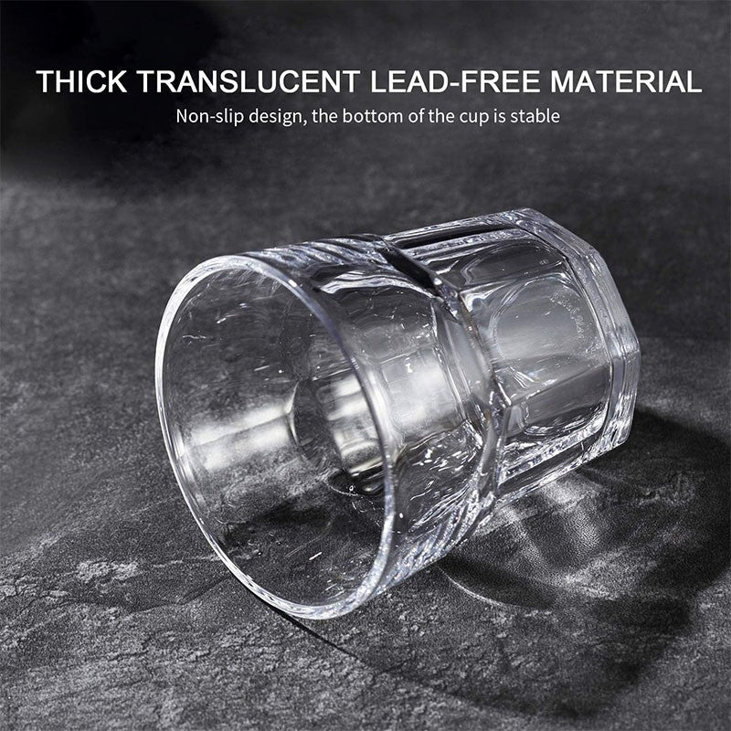 HeY Lilac Copos de Uísque 4Pcs de Vidro Transparente Clássico para o Dia a Dia Copos de Água Copos de Coquetel Conjunto de Copos de Dose de Uísque
