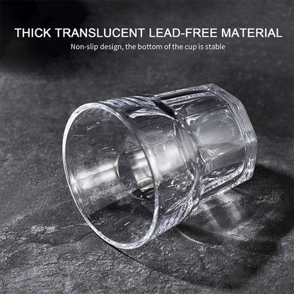 HeY Lilac Copos de Uísque 4Pcs de Vidro Transparente Clássico para o Dia a Dia Copos de Água Copos de Coquetel Conjunto de Copos de Dose de Uísque