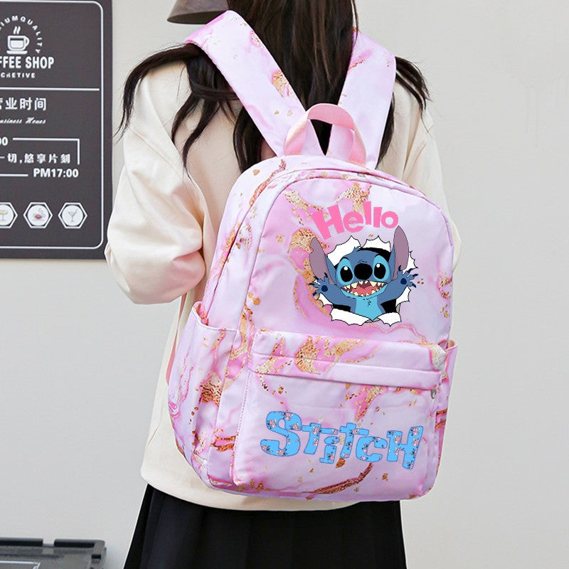3pcs Disney Stitch Backpack Lunch Bag Pencil Case Set Anime Cartoon Fashion Schoolbag Suit Students New Semester School Supplies