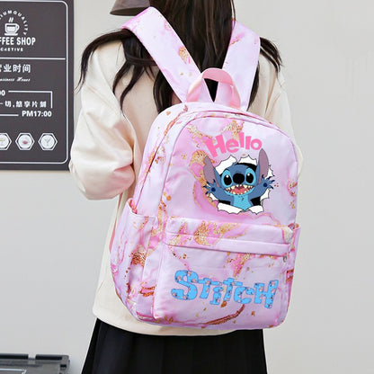 3pcs Disney Stitch Backpack Lunch Bag Pencil Case Set Anime Cartoon Fashion Schoolbag Suit Students New Semester School Supplies