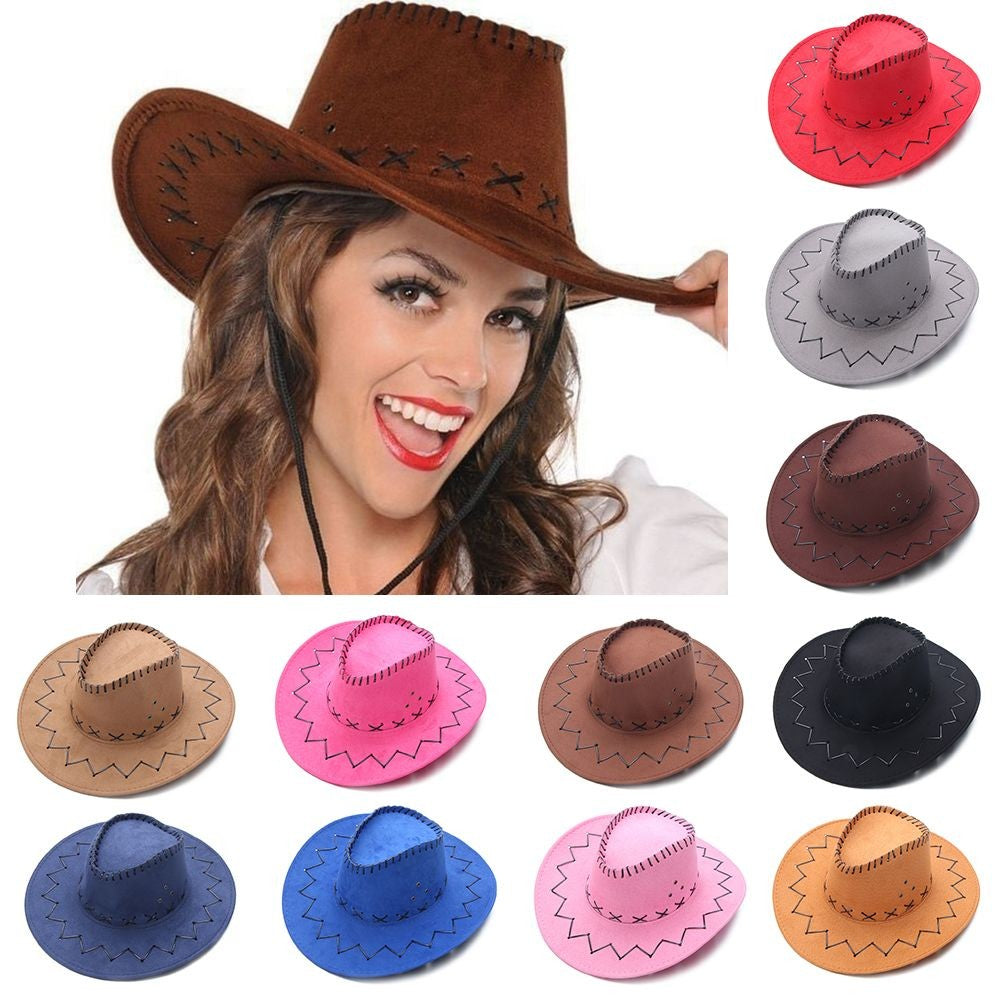 Accessories Western Style Panama Jazz Hat Wide Brim Suede Cowboy Hat Felt Fedora Hat