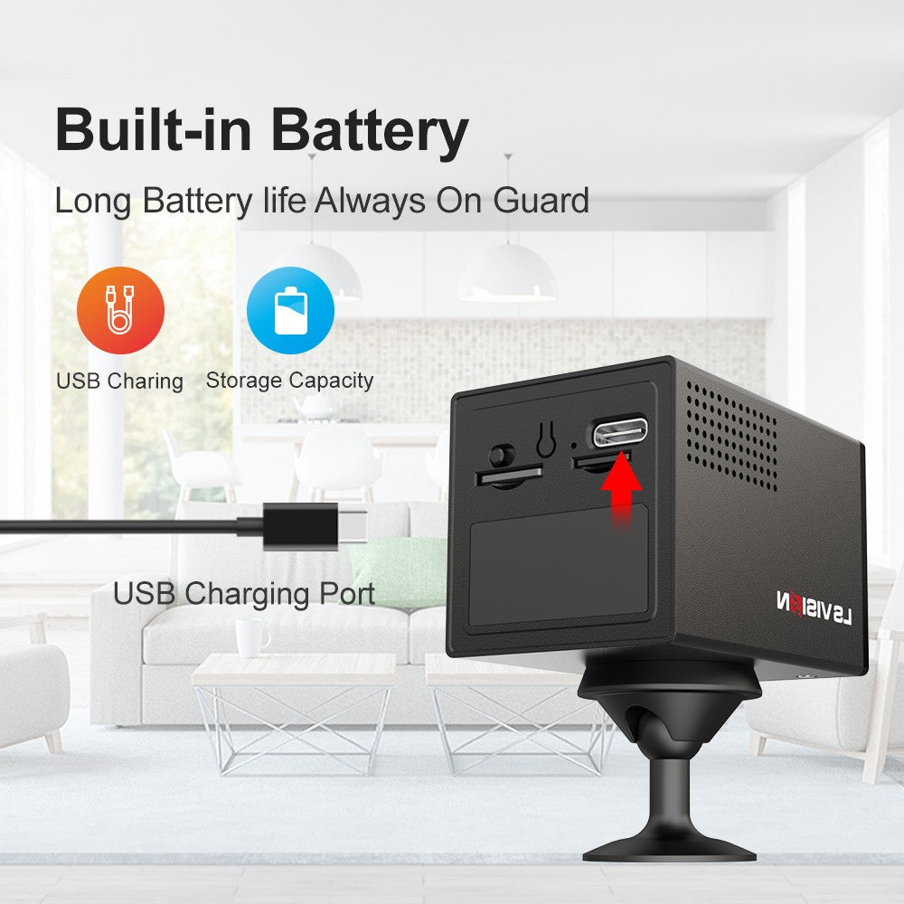 LS VISION Ubox CCTV Camera 4MP 4G Sim Card Or Wifi Home Surveillance Camera Intercom Radar Detection  Mini Baby Security Cam 2K