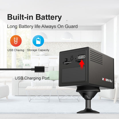 LS VISION Ubox CCTV Camera 4MP 4G Sim Card Or Wifi Home Surveillance Camera Intercom Radar Detection  Mini Baby Security Cam 2K