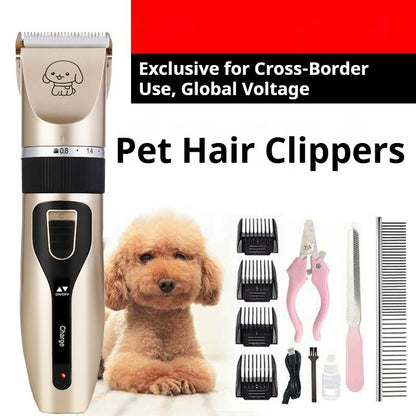 Máquina de Cortar Pelos Elétrica 1500 mAh Aparador de Pelos de Animais Tesoura de Tosa para Cães e Gatos Ferramenta de Tosar