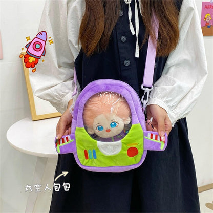 Disney Pixar Toy Story Buzz Lightyear Bolsa Feminina de Ombro Desenho Animado Bolsa Transversal Feminina Pequena Bolsa para Celular Presente de Natal