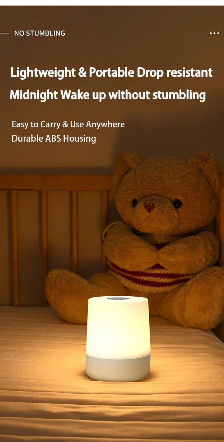 Touch Night Lamp USB LED Lamp Touch Control Switch Rechargeable Three Colors Lights Bedroom Portable Table Bedside Night Lamp