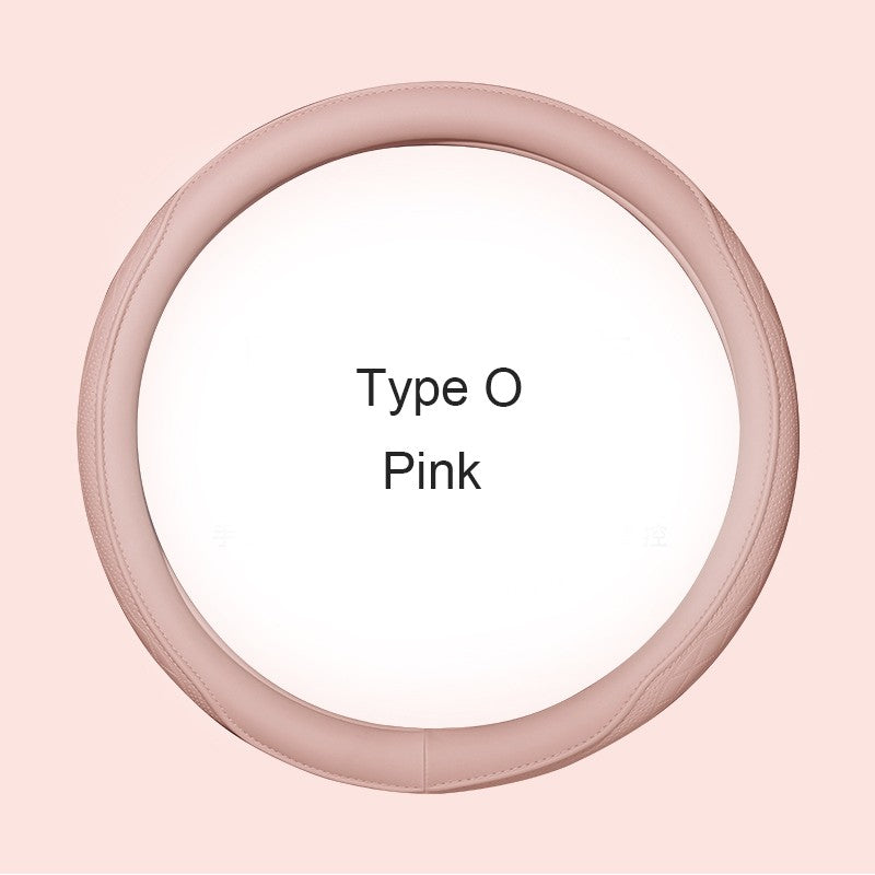 Motocovers Car  Anti-Slip Leather Steering wheel Cover Universal car Steering Wheel Protective Cover Fashion Style 38cm Type O D