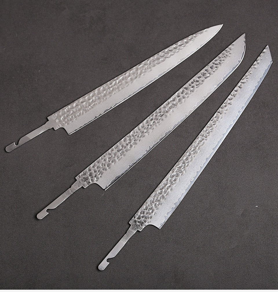 TURWHO Lâmina Crua de Faca de Chef Japonesa Aço Damasco Forjado à Mão DIY VG10 Kit de Facas de Cozinha Ferramentas para Fazer Facas Sem Cabo