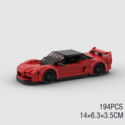 MOC Carro Esportivo de Corrida Veículo Cidade Speed Racer Modelo Técnico Blocos de Construção Tijolos Supercarro F1 Brinquedos Infantis Presentes para Meninos NSX