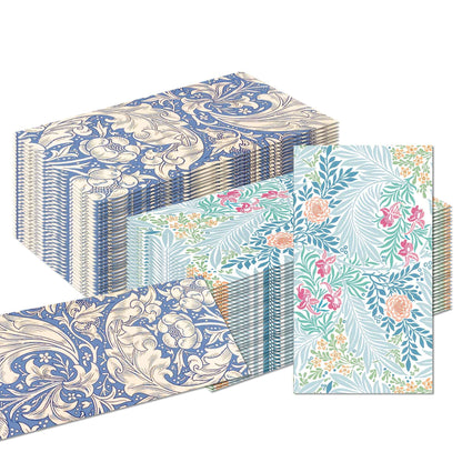 20pcs/Set Vintage Pattern Vine Long Paper Napkins, Disposable Dinner Paper for Party Wedding, Tissues Bathroom Hand Towels