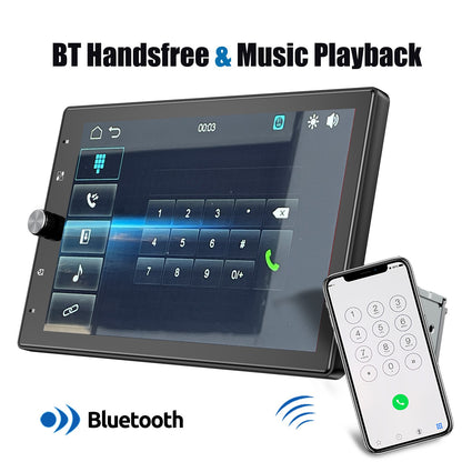 10.4" Wireless Single 1 DIN Rotatable Car Stereo Radio Apple CarPlay & Android Auto Touch Screen USB BT FM AUX-IN SWC+MIC&Camera