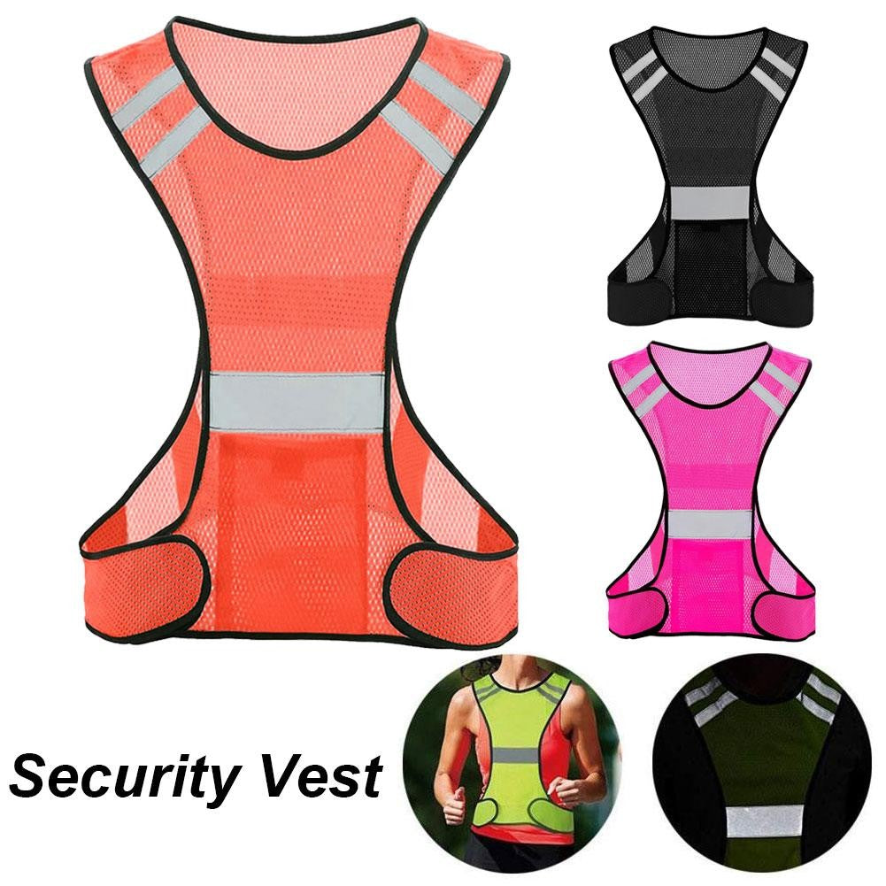 High Visibility Reflective Vest Reflective Straps Night Running Cycling Clothing Vest Adjustable Safety Vest Riding Equipment