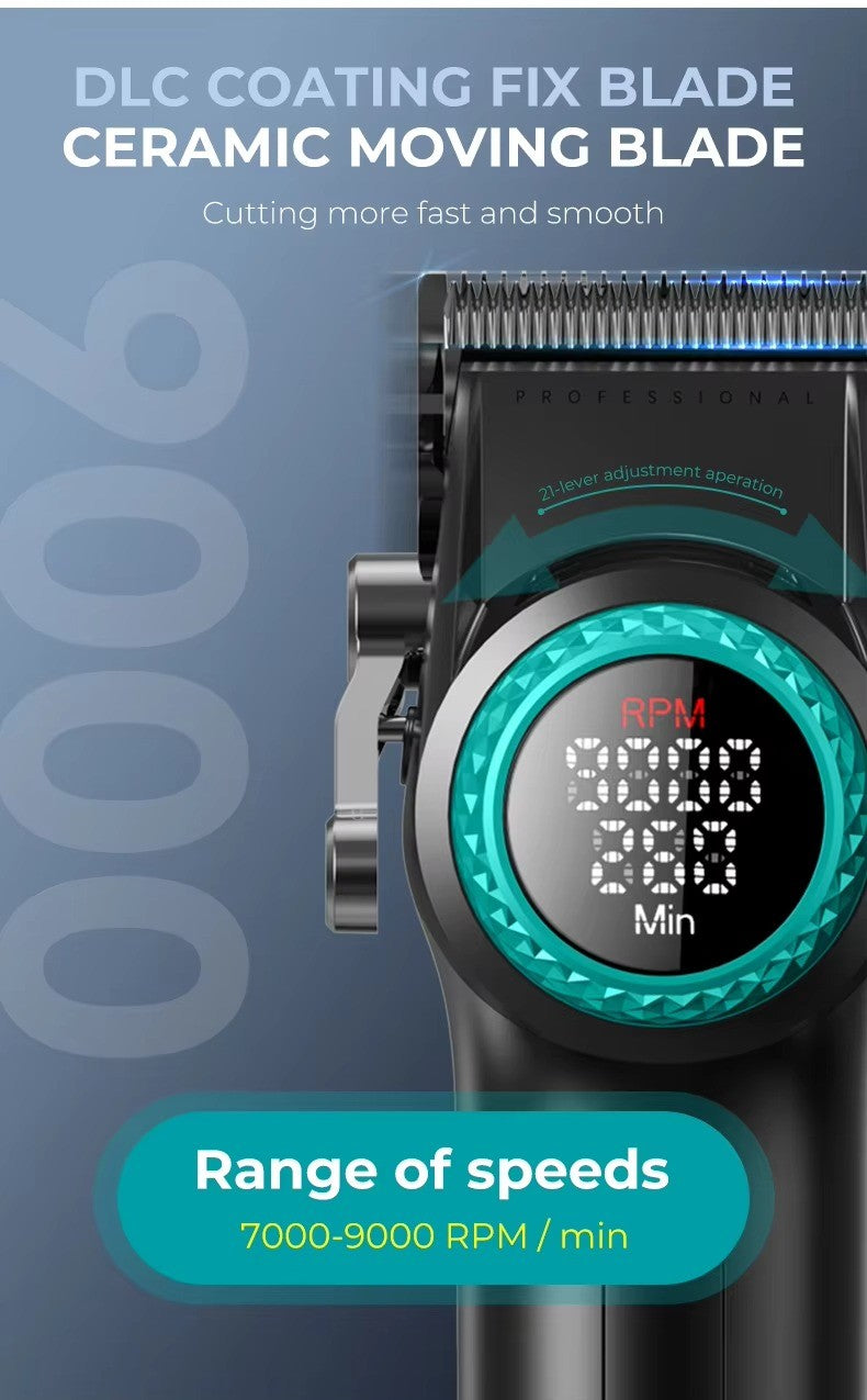 VGR Hair Trimmer Professional Hair Cutting Machine Electric Barber Clippers Adjustable 9000RPM Metal Trimmer for Men V-001 V-977