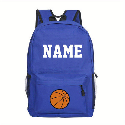 Mochila Escolar Personalizada para Meninos, Futebol, Basquete, com Nome, Mochila de Estudante, Bolsas para Laptop de Adolescentes, Presente de Volta às Aulas