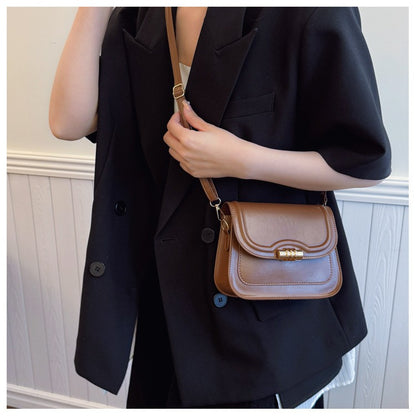 Latest Retro Crossbody Bag for Women High End Fashion Saddle Shoulder Handbag Unique Design