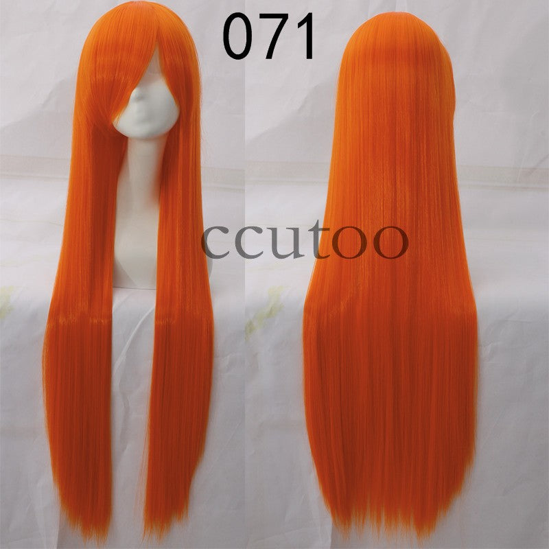 ccutoo 100cm Peruca de Cosplay Reta Sintética de Cabelo Longo de Alta Temperatura 82 Cores Disponíveis