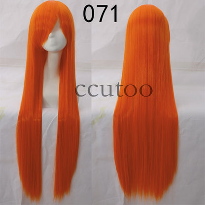 ccutoo 100cm Peruca de Cosplay Reta Sintética de Cabelo Longo de Alta Temperatura 82 Cores Disponíveis