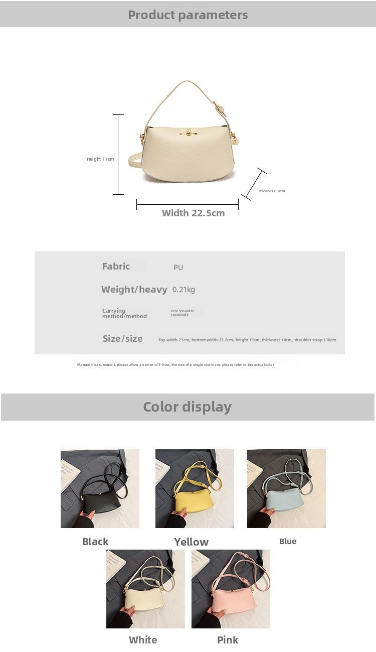 Niche Brand Women's Fashion Handbag Soft Versatile Shoulder Messenger Bag 2025 Super Hot Yellow Portable Bucket Bag Women's Bag