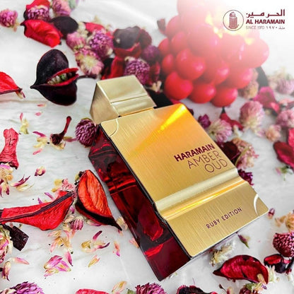 Al Haramain Amber Oud Ruby Edition Eau de Parfum Spray for Unisex 60ml Original Arab Perfumes Noble Lasting Pheromones Perfume