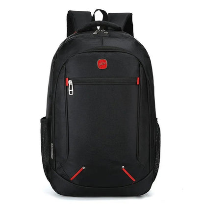 Mochila Escolar Estudantil de Grande Capacidade, Cor Sólida Casual, Material Oxford, Mochila Masculina Nova, Multifuncional, Bolsa Simples
