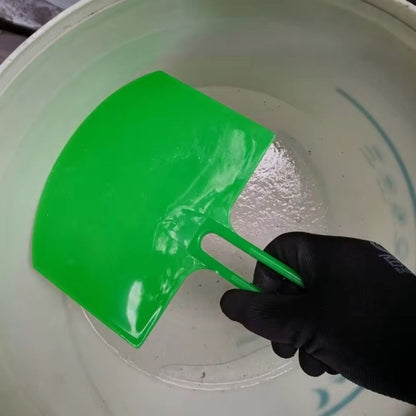 2 Peças Pá de Balde Curvo Placa de Massa Espátula de Gesso Raspadores de Tinta Pincéis para Raspar Decalques Aplicador de Construção de Patches