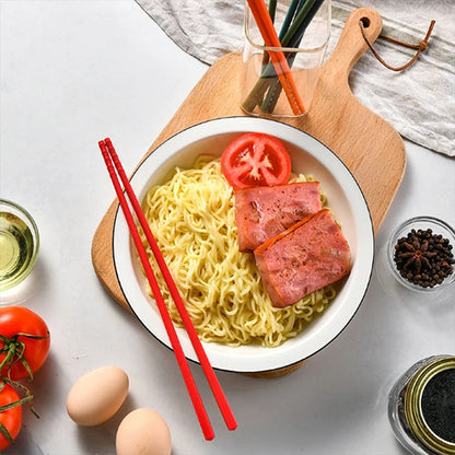 Conjunto de Hashis de Silicone Japoneses Antiderrapantes para Macarrão Sushi Kit Utensílios de Cozinha para Presente Jantar